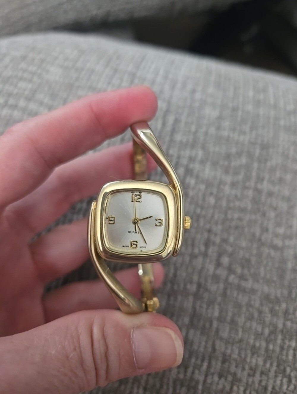 Japan Vintage Quartz MOVT Gold Cuff Women's Watch